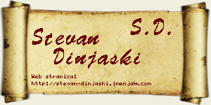 Stevan Dinjaški vizit kartica